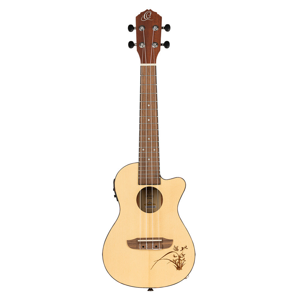 ORTEGA Bonfire Serie Konzert Preamp Ukulele 4 String - Fichte/Sapele Natur