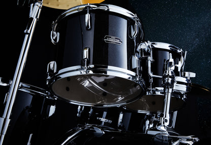 TAMA Stagestar Drum Set 5 teilig (22" BD) - Black Night Sparkle/Chrom HW + MEINL Cymbals BCS Cymbal Set