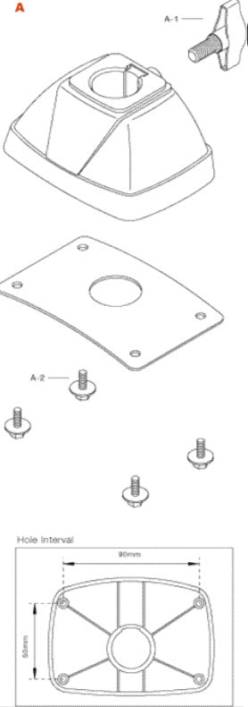 TAMA Tom holder base assembly für Club Jam(18"), Imperialstar (ab 2019 model), Rhyrhm Mate
