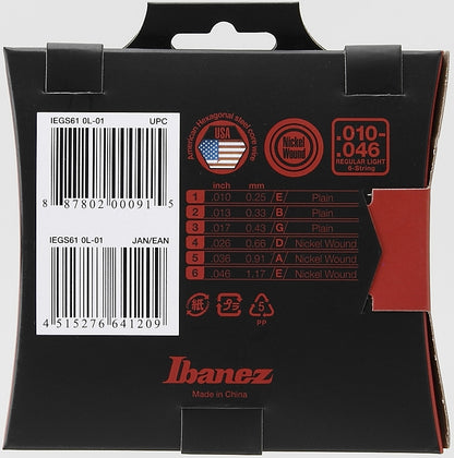 IBANEZ Saiten Set für 6 String E-Gitarre - Regular Light