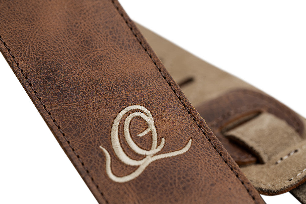 ORTEGA Wildledergitarrengurt - Cognac