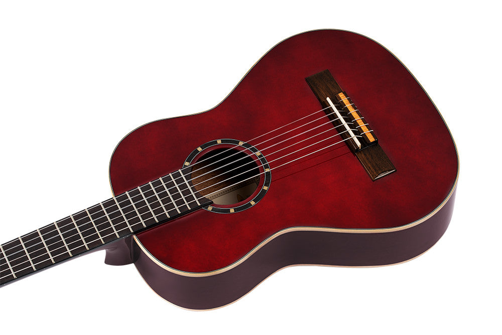 ORTEGA Family Series 1/2 Classical Guitar 6 String - Wine Red + Gigbag
