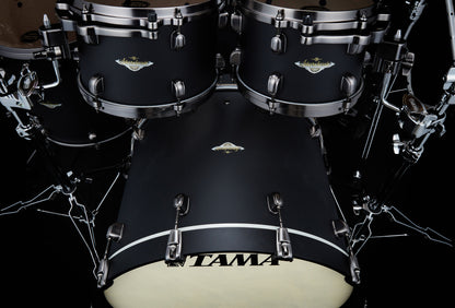 TAMA Starclassic Maple Lacquer Rack Tom 10" x 7" - Flat Black/Smoked Black Nickel HW