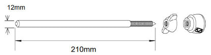 TAMA Bass drum spur (2 Stück/Set) - Smoked Black Nickel