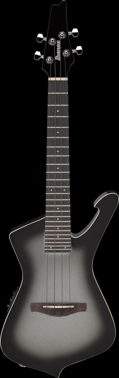 IBANEZ Iceman Tenor Ukulele 4-String - Metallic Gray Sunburst + Gig Bag
