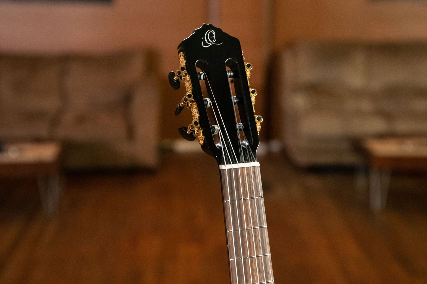 ORTEGA Performer Series 4/4 Thinline Konzertgitarre 6-String - Black + Gigbag