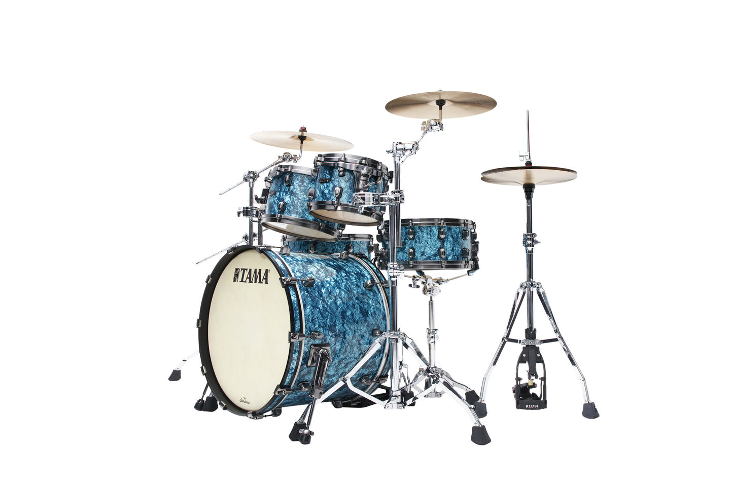 TAMA Starclassic Maple Duracover Wrap Shell Kit 4 teilig - Turquoise Pearl/Smoked Black Nickel HW
