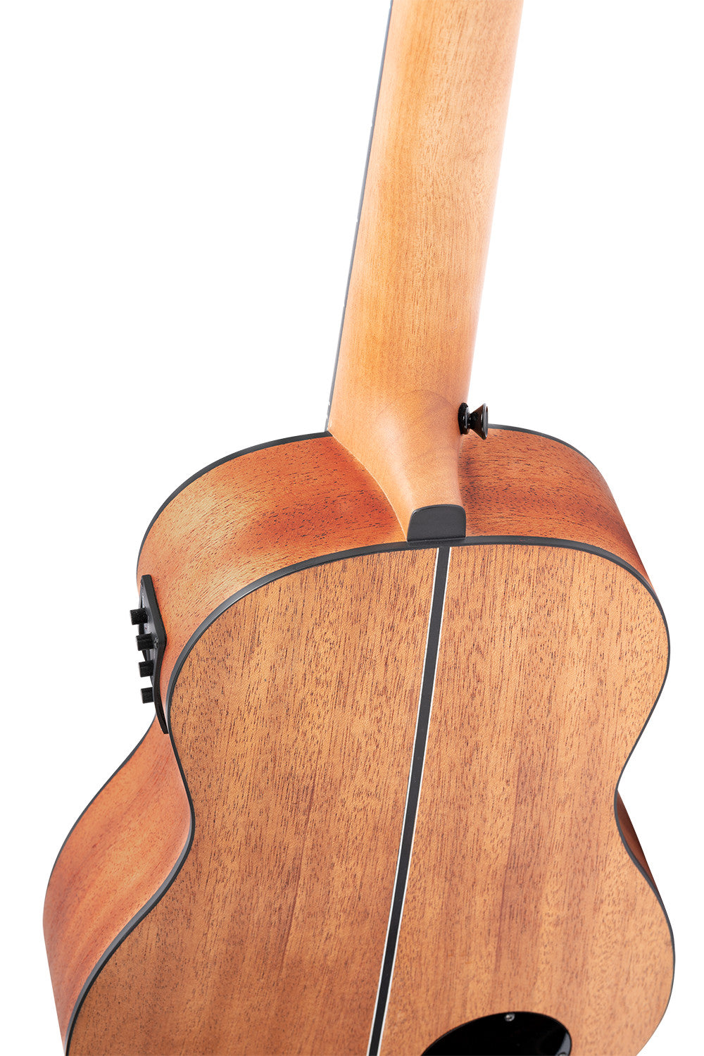 ORTEGA Lizard Series Short Scale Uke Bass 4 String Lefty - Acacia Natural + Bag
