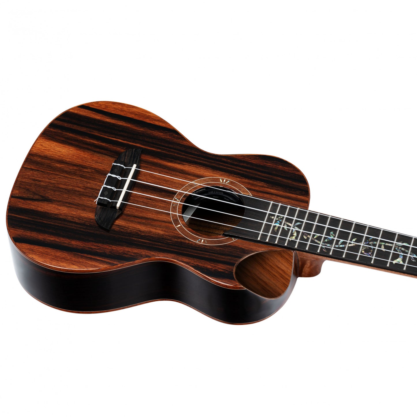 ORTEGA Elite Serie Konzert Ukulele 4 String - Solid Ebony Natural + Bag