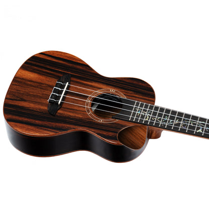 ORTEGA Elite Serie Konzert Ukulele 4 String - Solid Ebony Natural + Bag