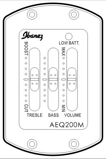 IBANEZ Preamp AEQ200M für magnetischen Tonabnehmer für SX, TCM Serie