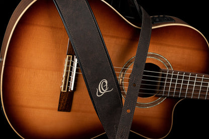 ORTEGA Echtledergitarrengurt - Deep Forest