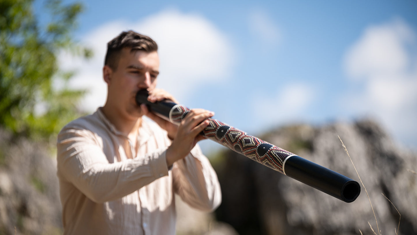 Meinl Sonic Energy Bambus Didgeridoo - Gepunktet/Schwarz