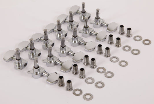 IBANEZ Akustikgitarre Mechanik Set - 6 x links/6 x rechts - chrom - Auslaufmodell & nur Lagerbestand Ersatzmodell 2MG0020L/2MG0020R-CH