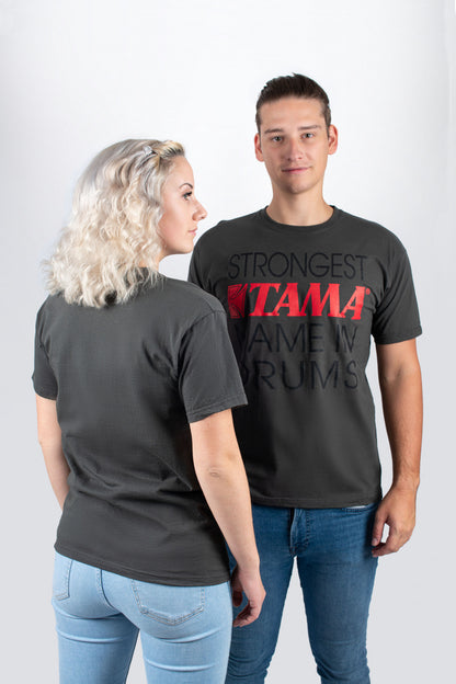 TAMA T-Shirt in dunkelgrau mit "Strongest Name" Frontprint
