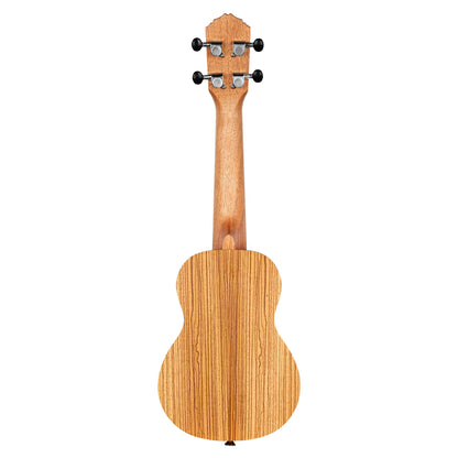 ORTEGA Timber Series Soprano Ukulele 4 String - Zebrawood Natural + Bag