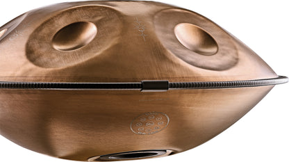 MEINL Sonic Energy Sensory Handpan, Stainless Steel, Bb2 Amara, 9 Notes, 432 Hz, Vintage copper, Engraved design