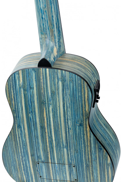 ORTEGA Bamboo Serie Short Scale Uke Bass 4 String - Solid Bamboo Stonewashed + Bag