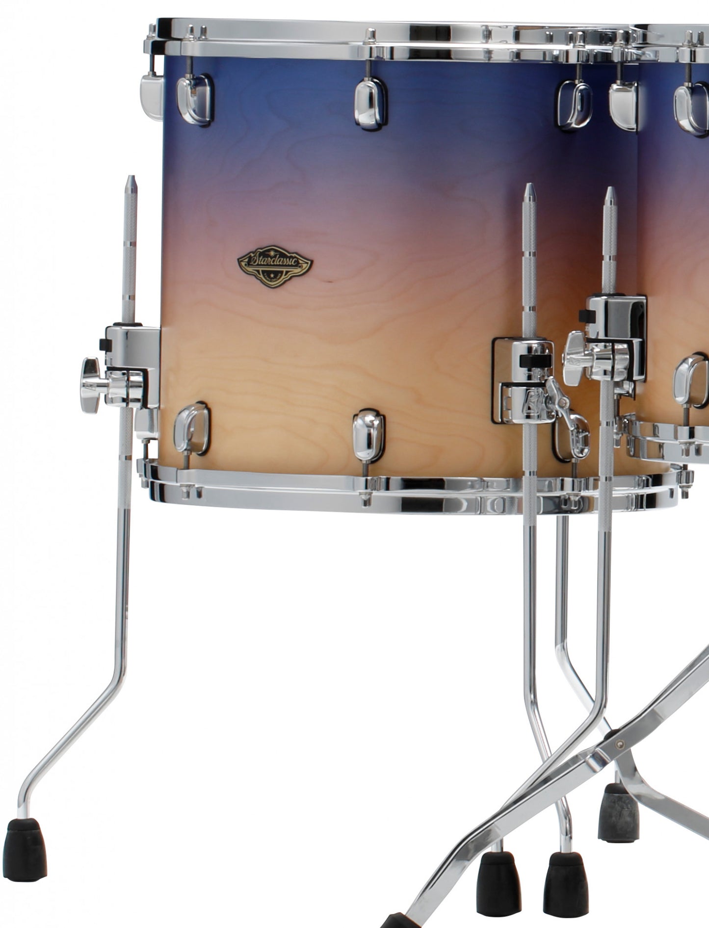 TAMA Starclassic Walnut/Birch Lacquer Floor Tom 18" x 16" - Satin Purple Atmosphere Fade/Chrom HW
