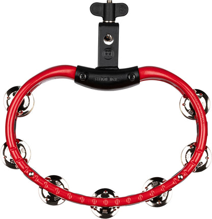 MEINL Percussion Traditional Mountable ABS Series Molded ABS Tambourine - rot/vernickelte Stahl Jingles