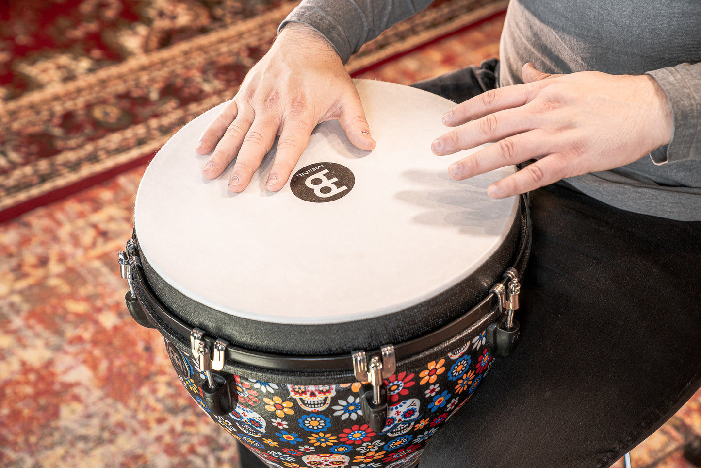 MEINL Percussion Jumbo Djembe 14" - Day Of The Dead
