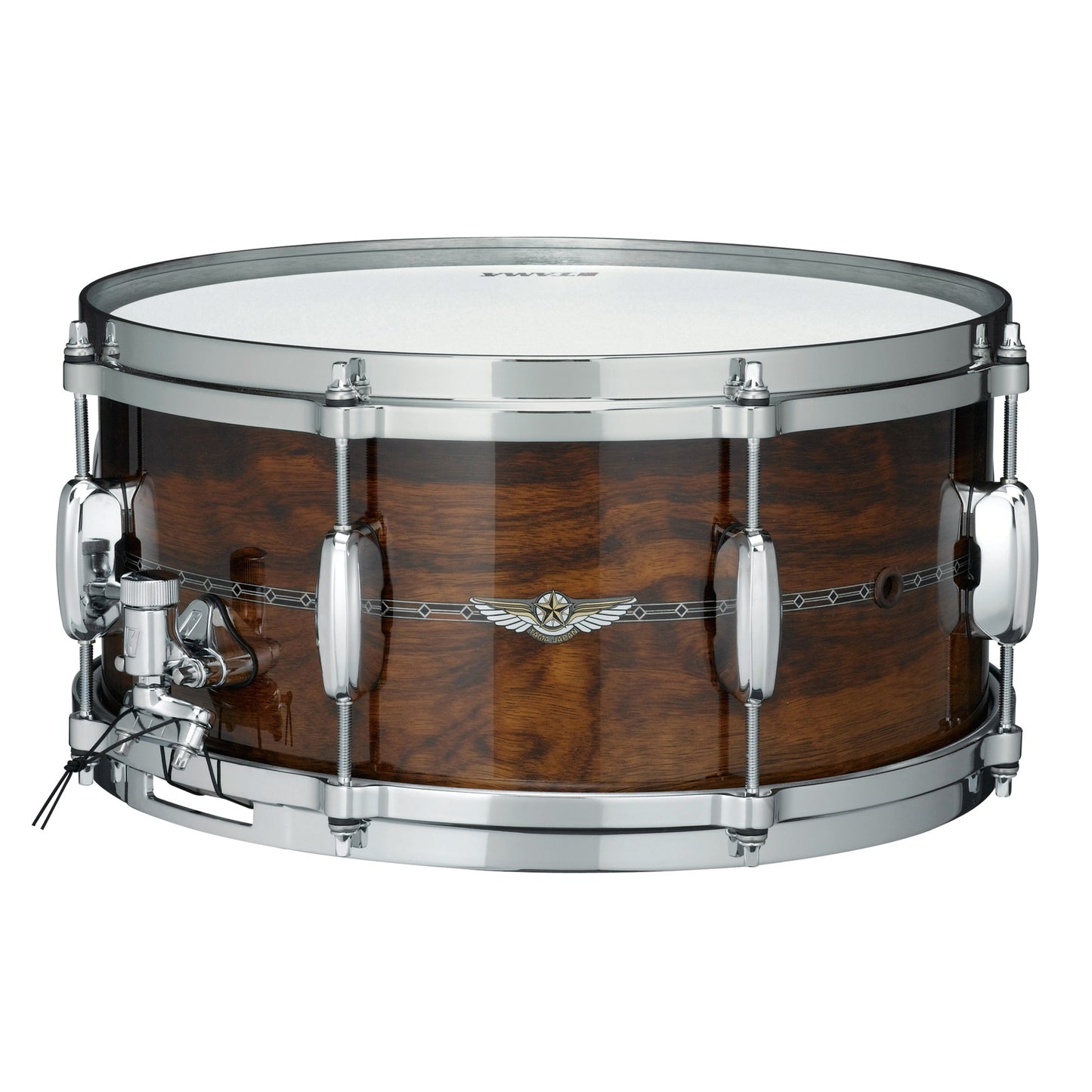 TAMA STAR Bubinga Snaredrum 14" x 8" - Natural Indian Laurel/Chrom HW - Outside Inlay