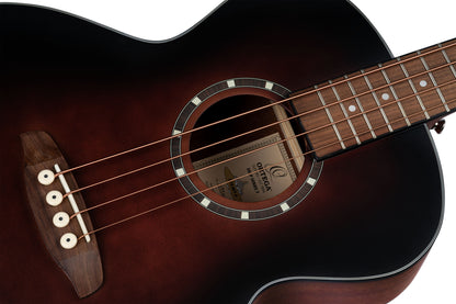 ORTEGA Deep Series 7 Medium Scale Acoustic Bass 4 String - Spruce / Mahogany Bourbon Fade