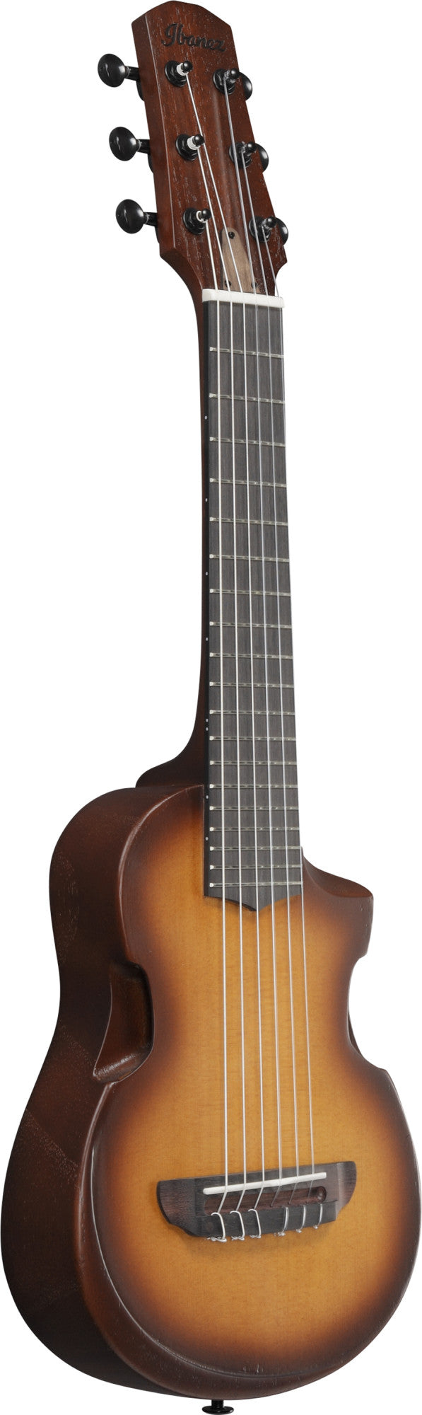 IBANEZ AU Piccolo Guitar 6-String - Open Pore Light Brown Sunburst + Gig Bag