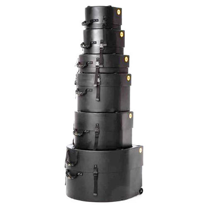 HARDCASE Rock/Fusion Case Set 6 - 22“ Bass Drum, 10“ Tom, 12“ Tom, 14“ Floor Tom, 16“ Floor Tom, 14“ Snare Drum / Schaumstoffpads