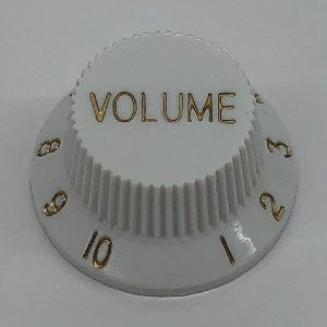 IBANEZ Volume Control Knob Hat Type,White w/ Gold Letters For FRM300 & GRX40
