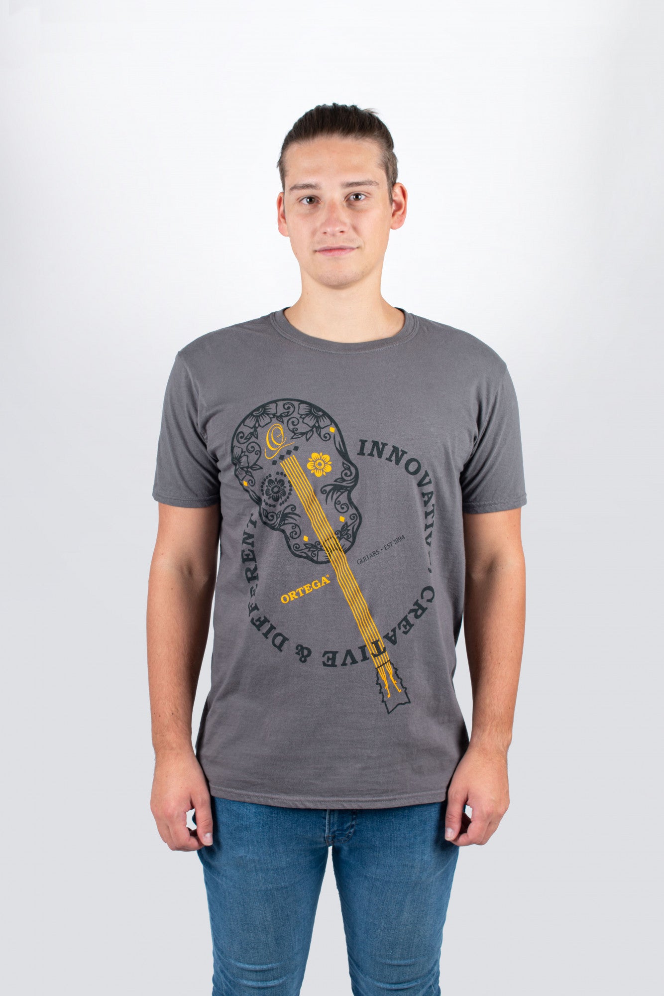 ORTEGA T-Shirt "Skull" - Charcoal