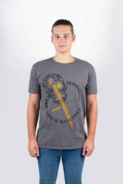 ORTEGA T-Shirt "Skull" - Charcoal