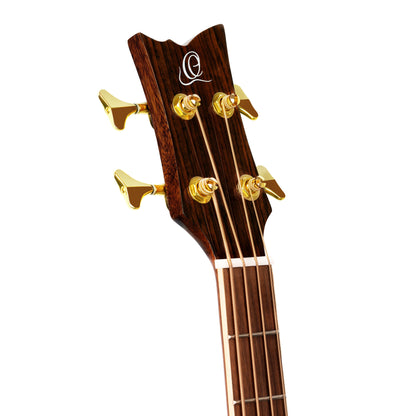 ORTEGA Deep Series 8 Medium Scale Acoustic Bass 4 String - Spruce / Mahogany Black