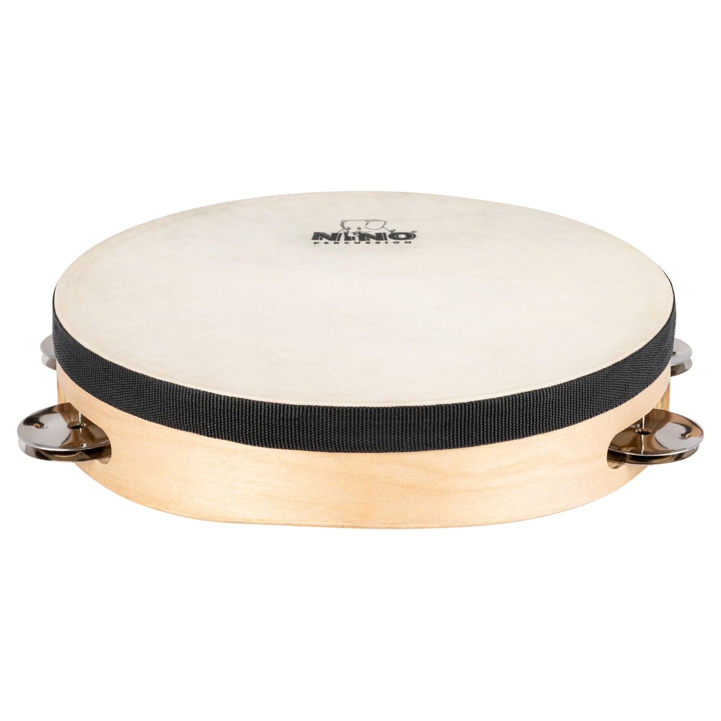 NINO Percussion Tamburin mit Kunststofffell - 8” einreihig