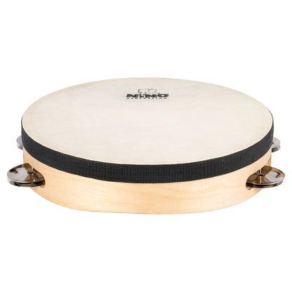 NINO Percussion Tamburin mit Kunststofffell - 8” einreihig