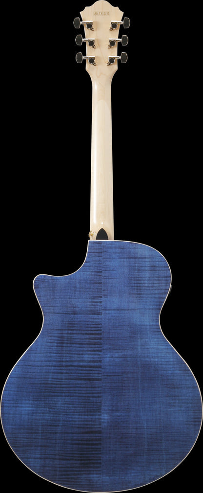 IBANEZ AE Akustikgitarre 6-String - Natural High Gloss Decke, Aqua Blue High Gloss Zargen & Boden
