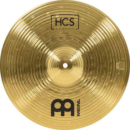 MEINL Cymbals HCS Bonus Pack with 13" Hihat + 14" Crash + 10" Splash - + MEINL Stick & Brush SB106 Hybrid Drumsticks