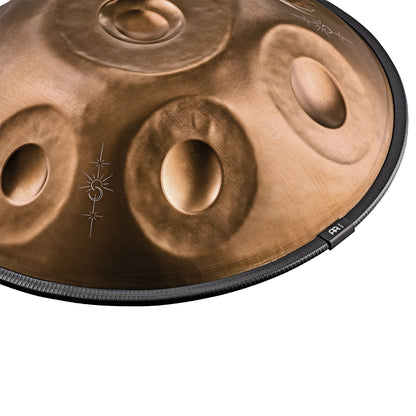 MEINL Sonic Energy Sensory Handpan, Stainless Steel, Bb2 Amara, 9 Notes, 432 Hz, Vintage copper, Engraved design