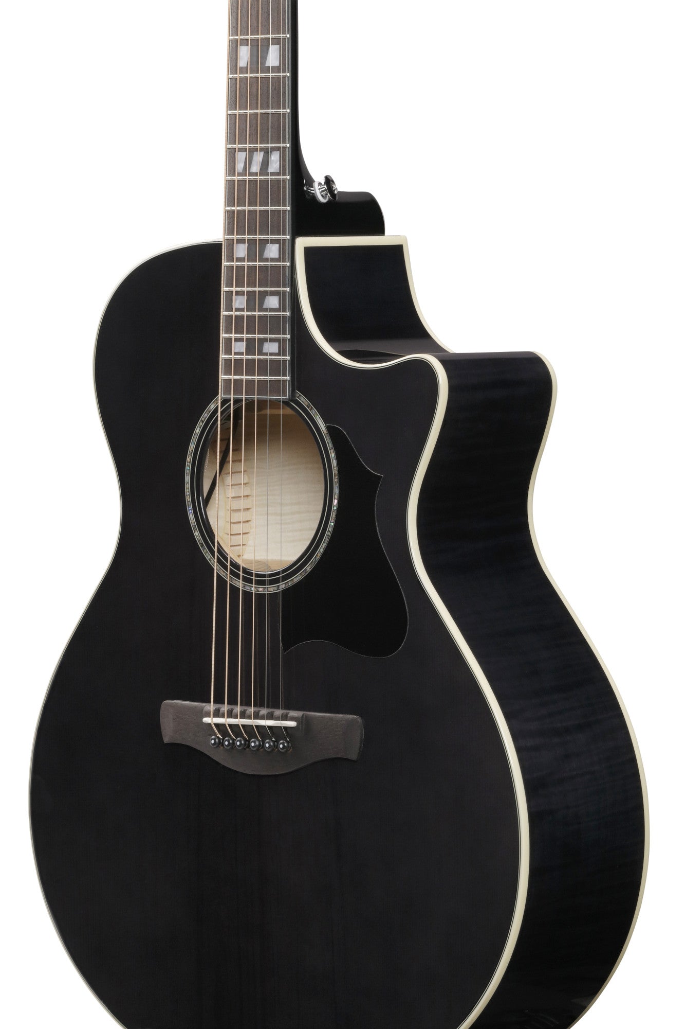 IBANEZ AE Acoustic Guitar 6-String - Transparent Black High Gloss