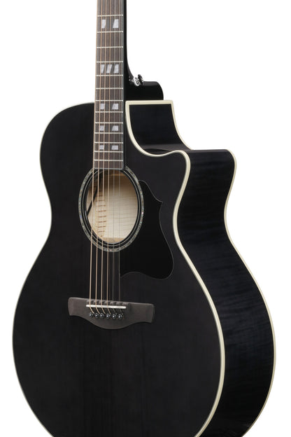 IBANEZ AE Acoustic Guitar 6-String - Transparent Black High Gloss