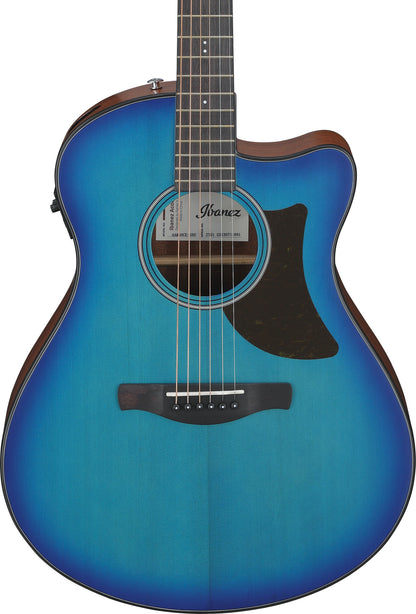 IBANEZ Advanced Acoustic AAM Acoustic Guitar 6-String - Sapphire Blue Burst Open Pore