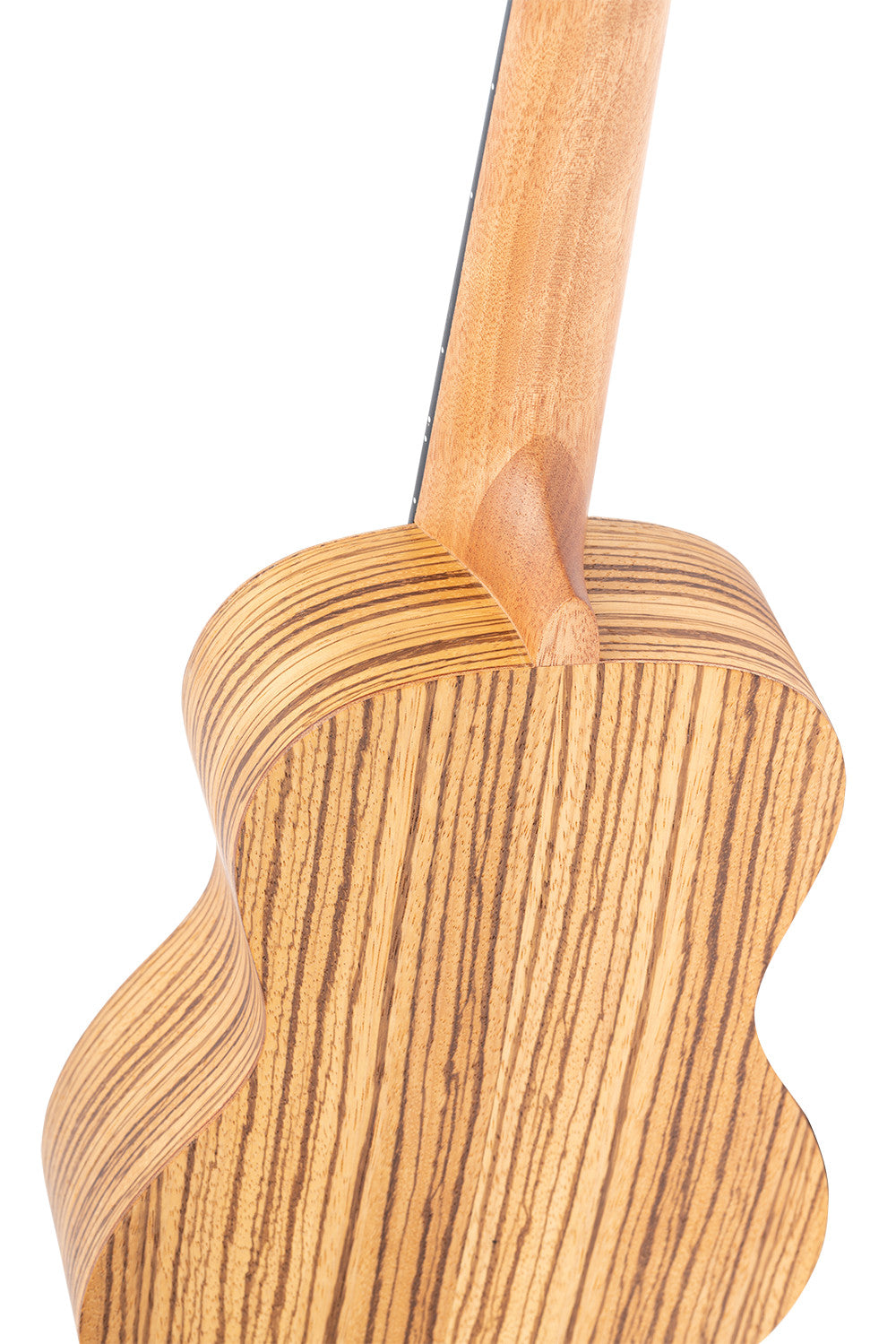 ORTEGA Timber Serie Konzert Preamp Ukulele 4 String Lefty - Zebrawood Natural + Bag