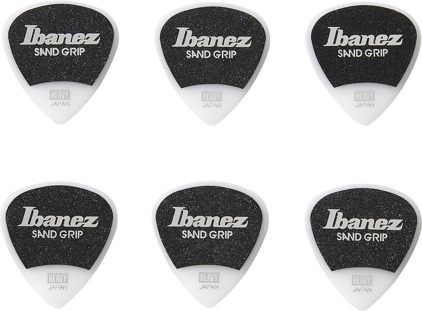 IBANEZ Grip Wizard Series Sand Grip Flat Pick - 6er Pack