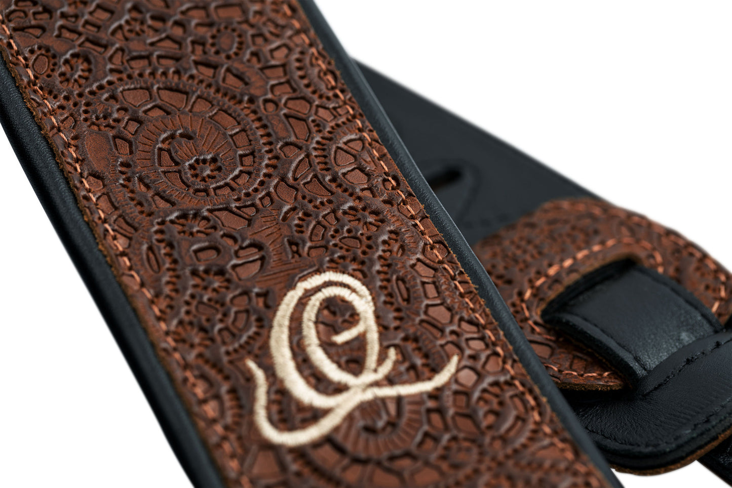 ORTEGA Echtledergitarrengurt - Byzantine Brown