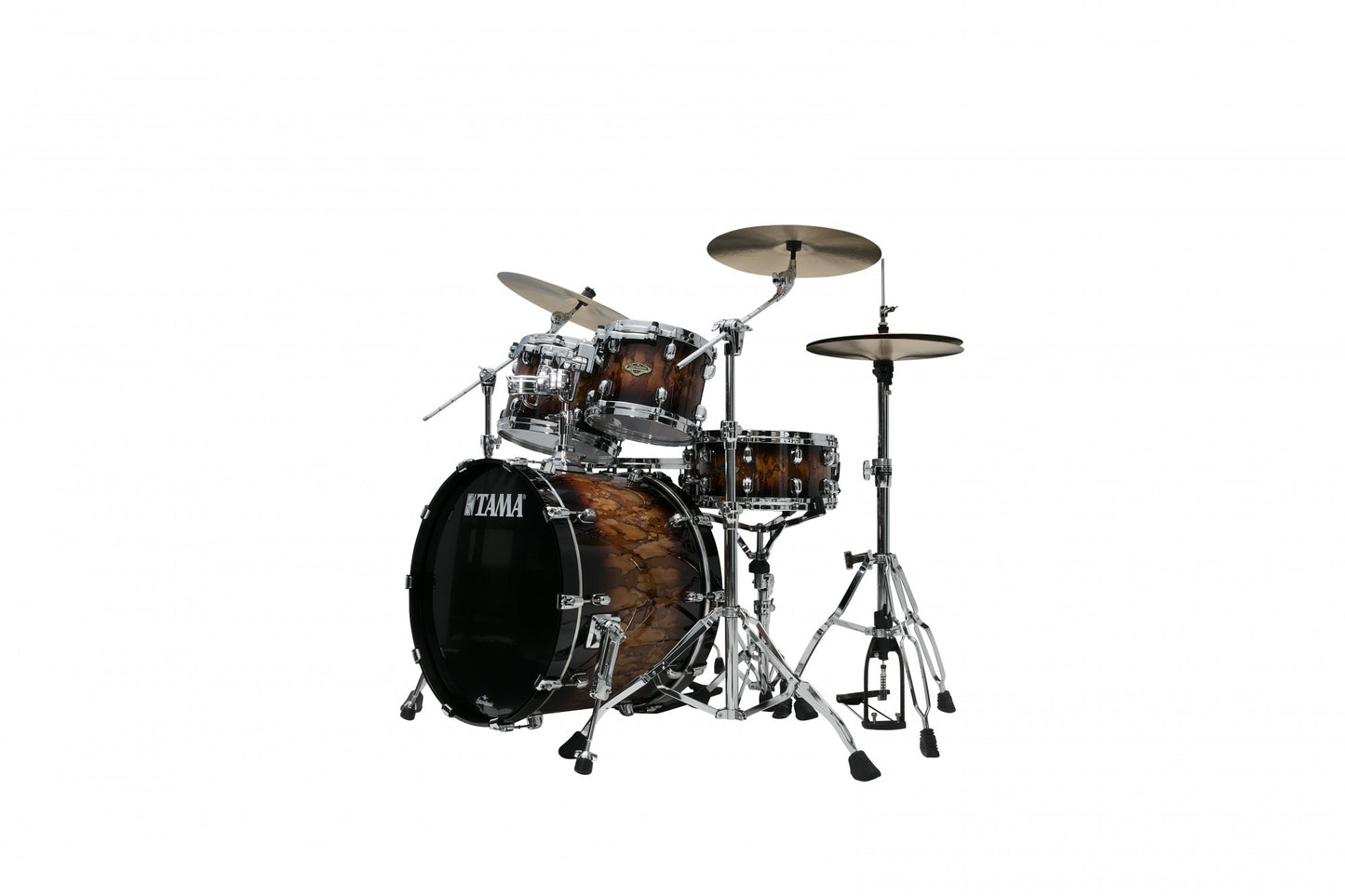 TAMA Starclassic Walnut/Birch Lacquer Shell Kit 4 pcs - Molten Brown Burst/Chrome HW