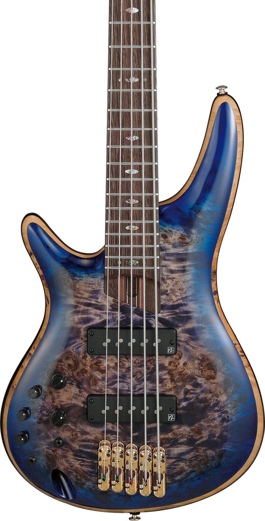 IBANEZ Premium SR Electric Bass 5-String Lefty - Cerulean Blue Burst + Gig Bag