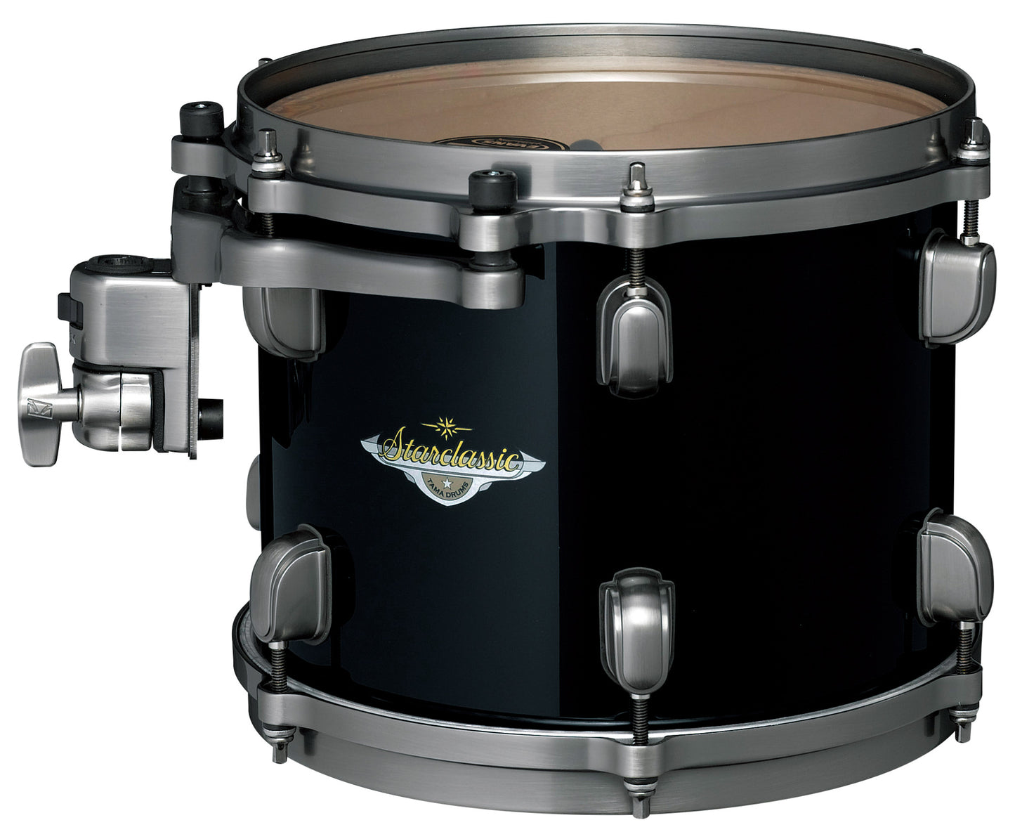 TAMA Starclassic Maple Lacquer Rack Tom 10" x 8" - Piano Black/Smoked Black Nickel HW