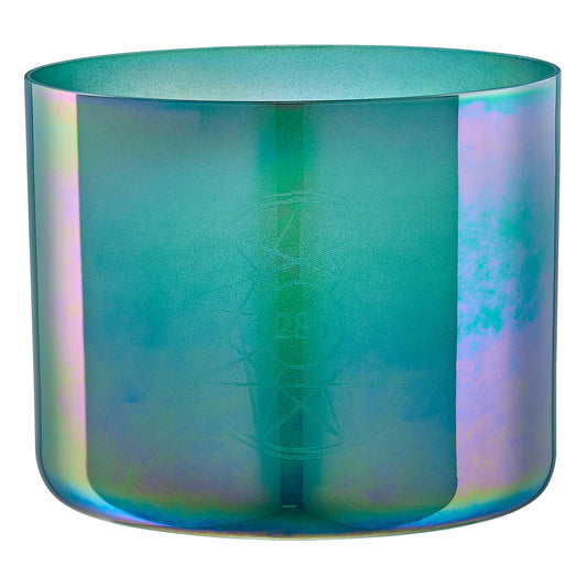 MEINL Sonic Energy 6.75" Essence Solfeggio Crystal Singing Bowl 285 Hz, Turquoise Green