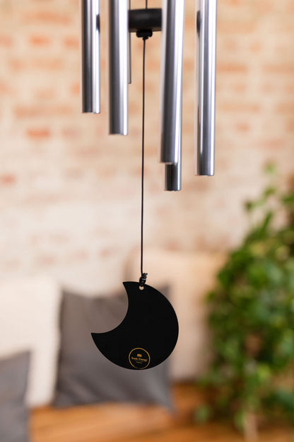 Meinl Sonic Energy Moon Meditation Chime 32"/80 cm - 432 Hz - Runder Bogendeckel/Silber
