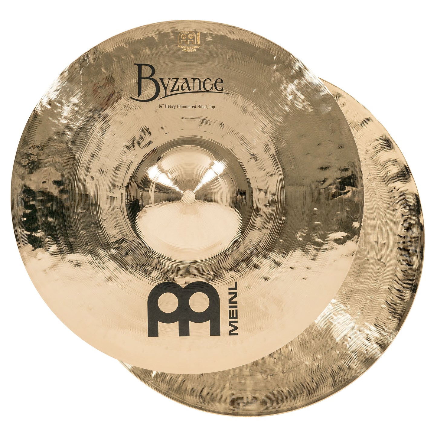 MEINL Cymbals Byzance Brilliant Heavy Hammered Hihat - 14"